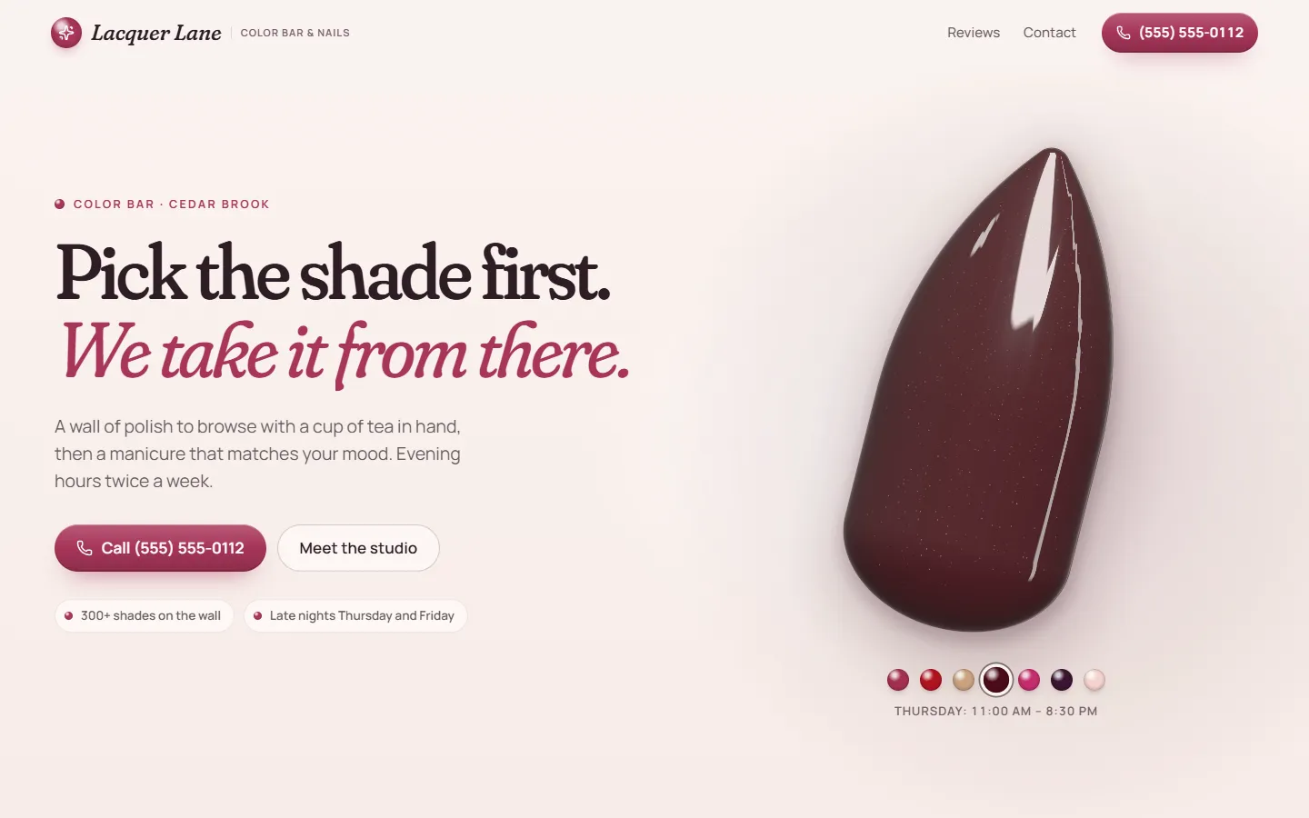 Home page of Lacquer Lane