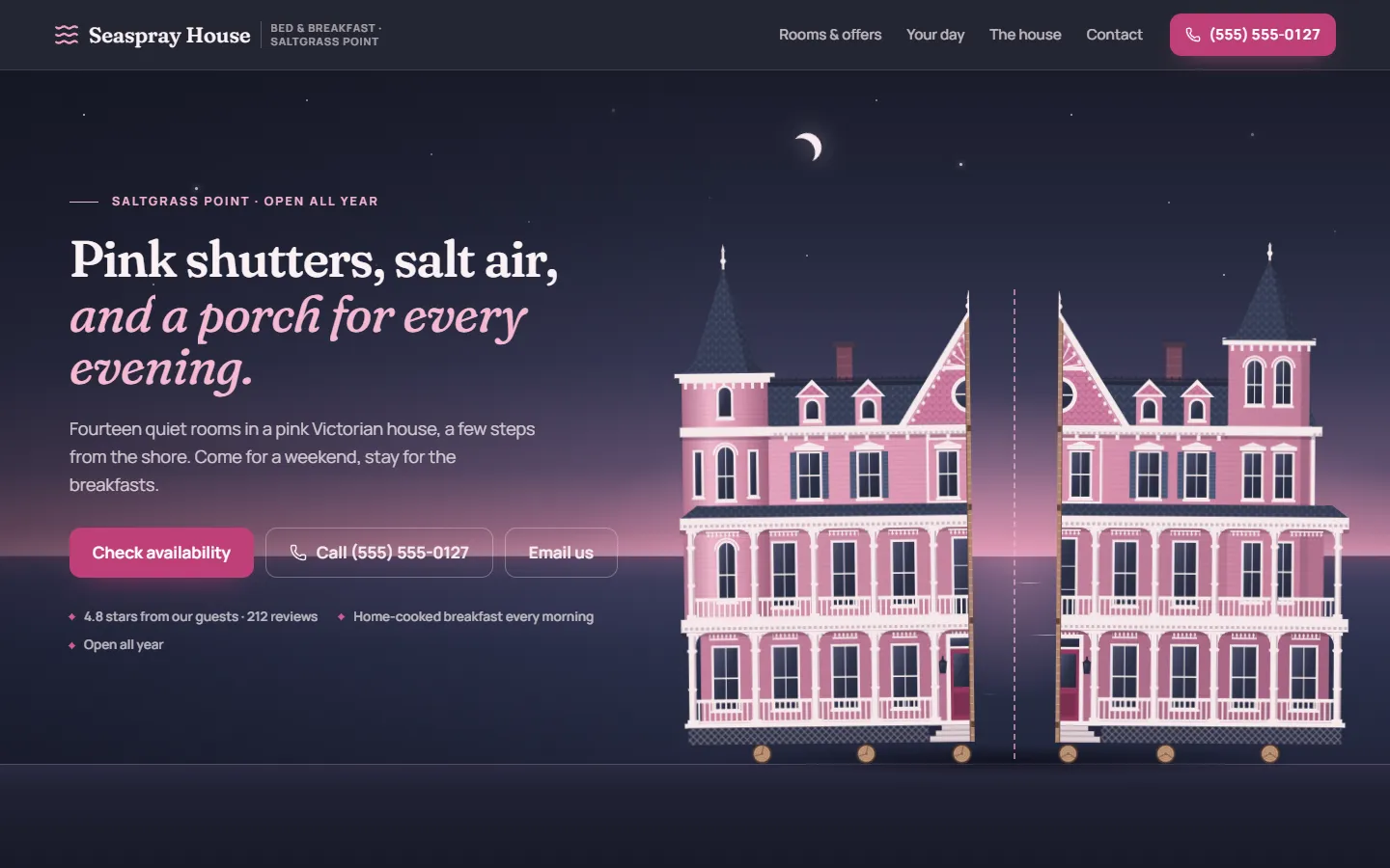 Home page of Seaspray House