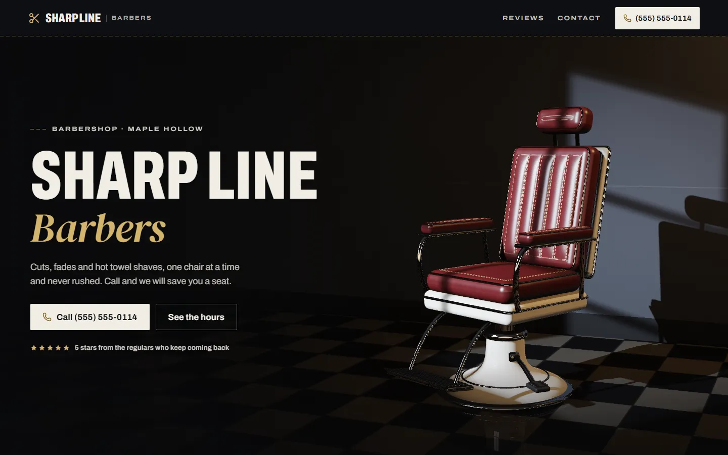 Home page of Sharp Line Barbers