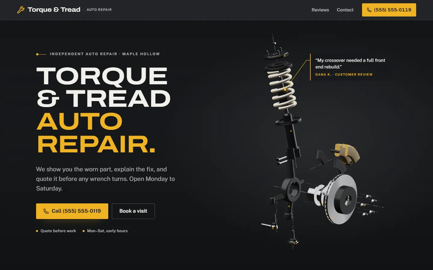 Home page of Torque & Tread Auto Repair