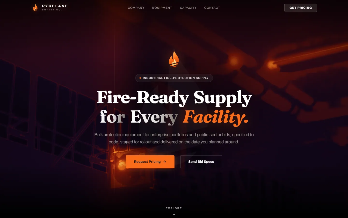 Pyrelane Supply Co. home page