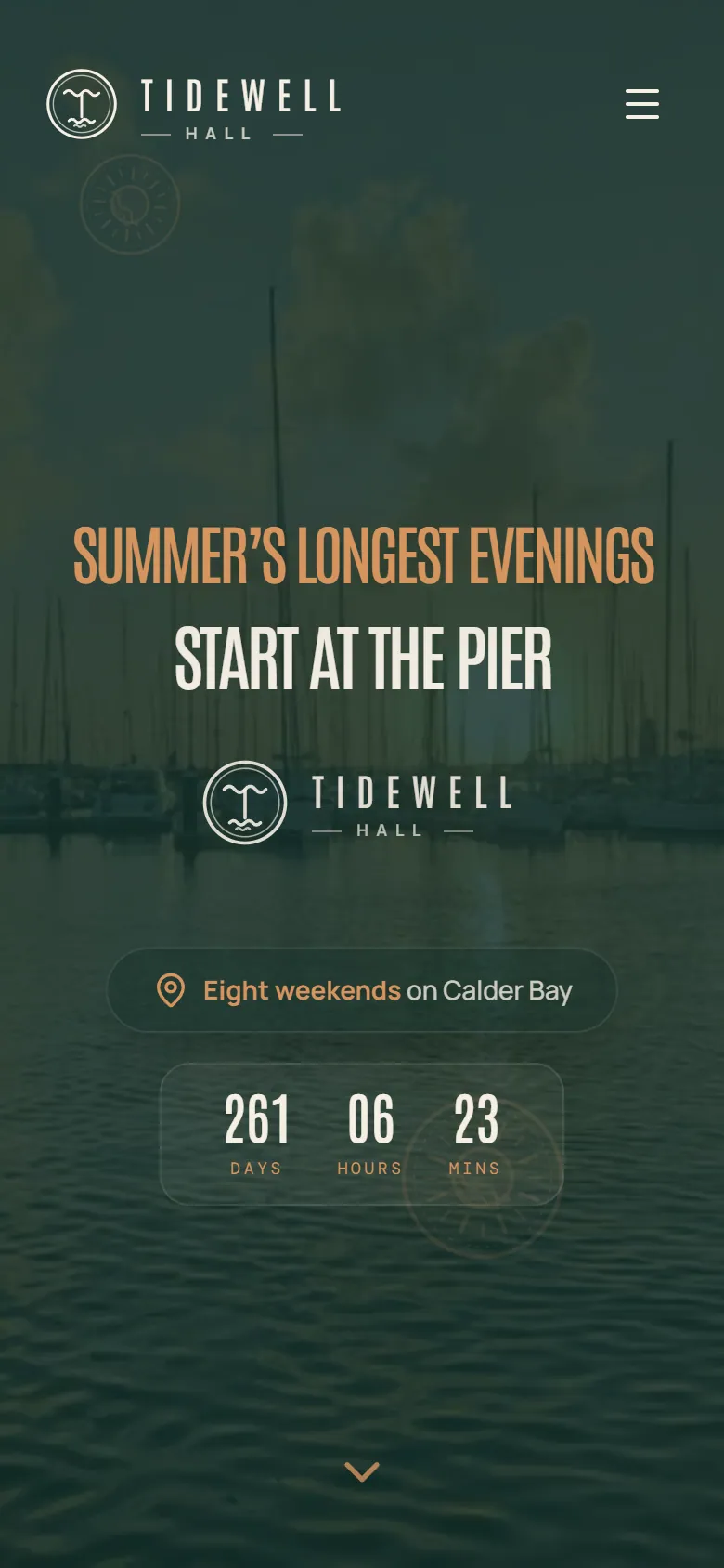 Tidewell Hall, summer series campaign on a phone